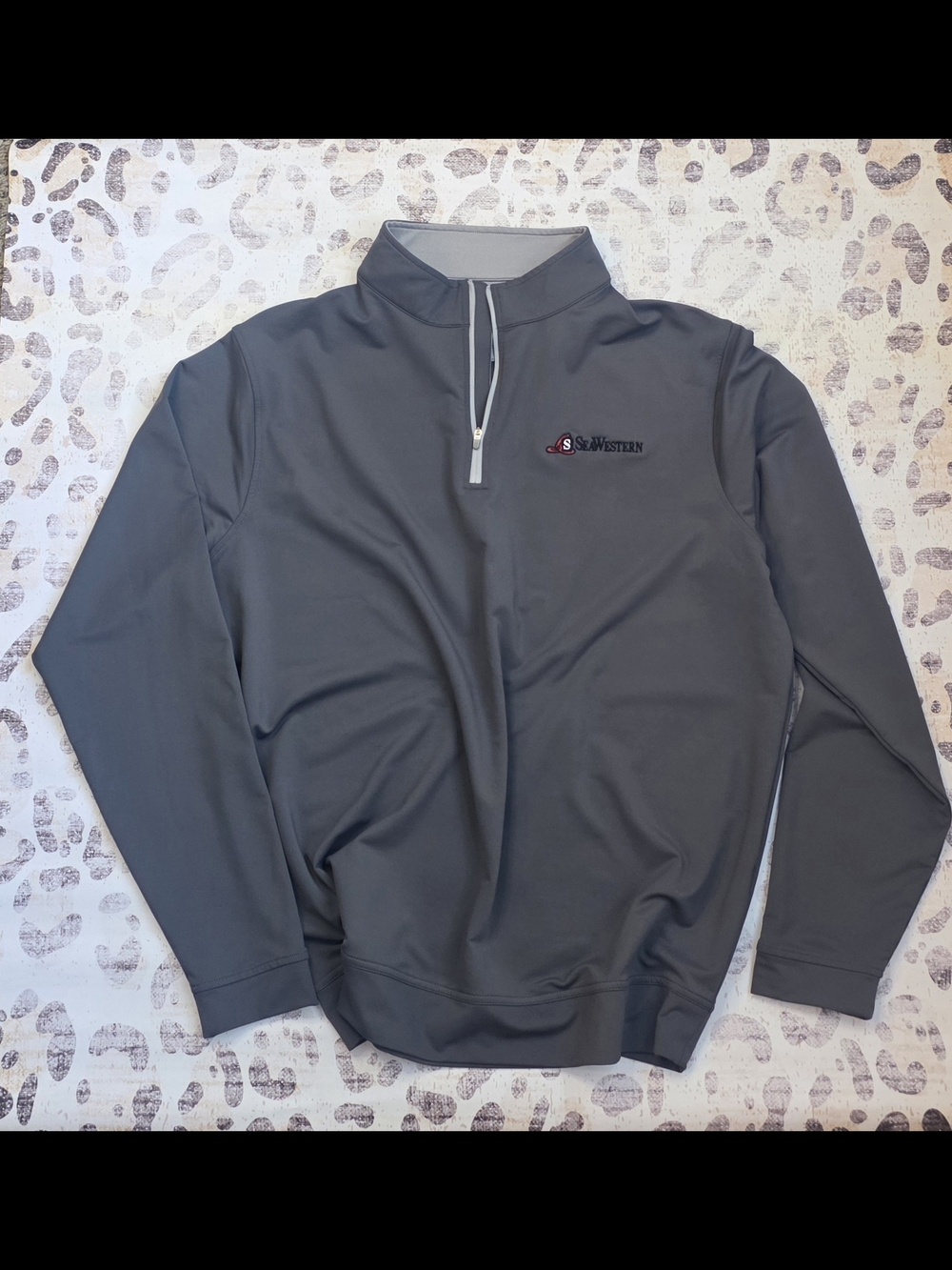Peter Millar Gray Quarter-Zip Pullover